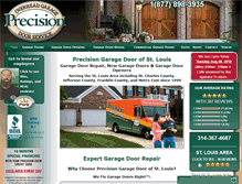 Tablet Screenshot of precisiongaragedoorstl.com